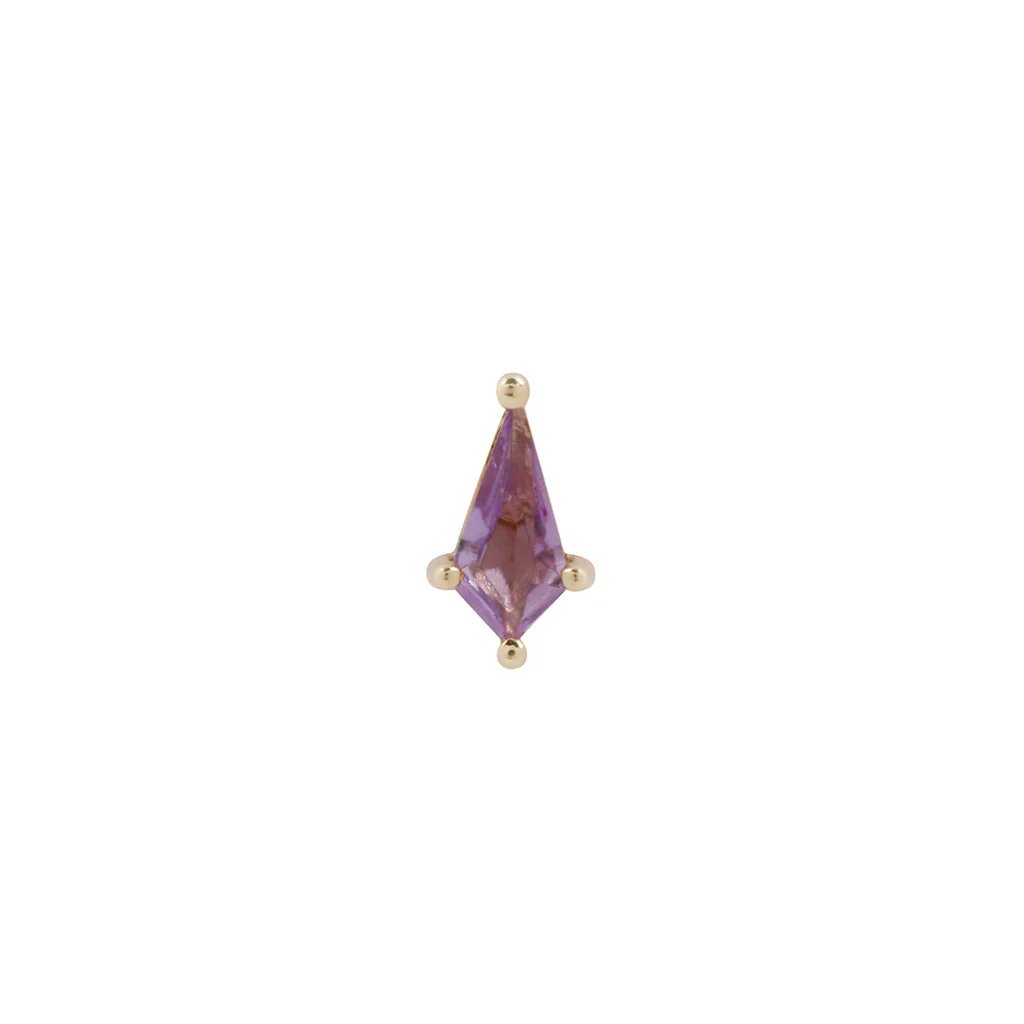 Soho Mini Threadless End with Amethyst - Image 3