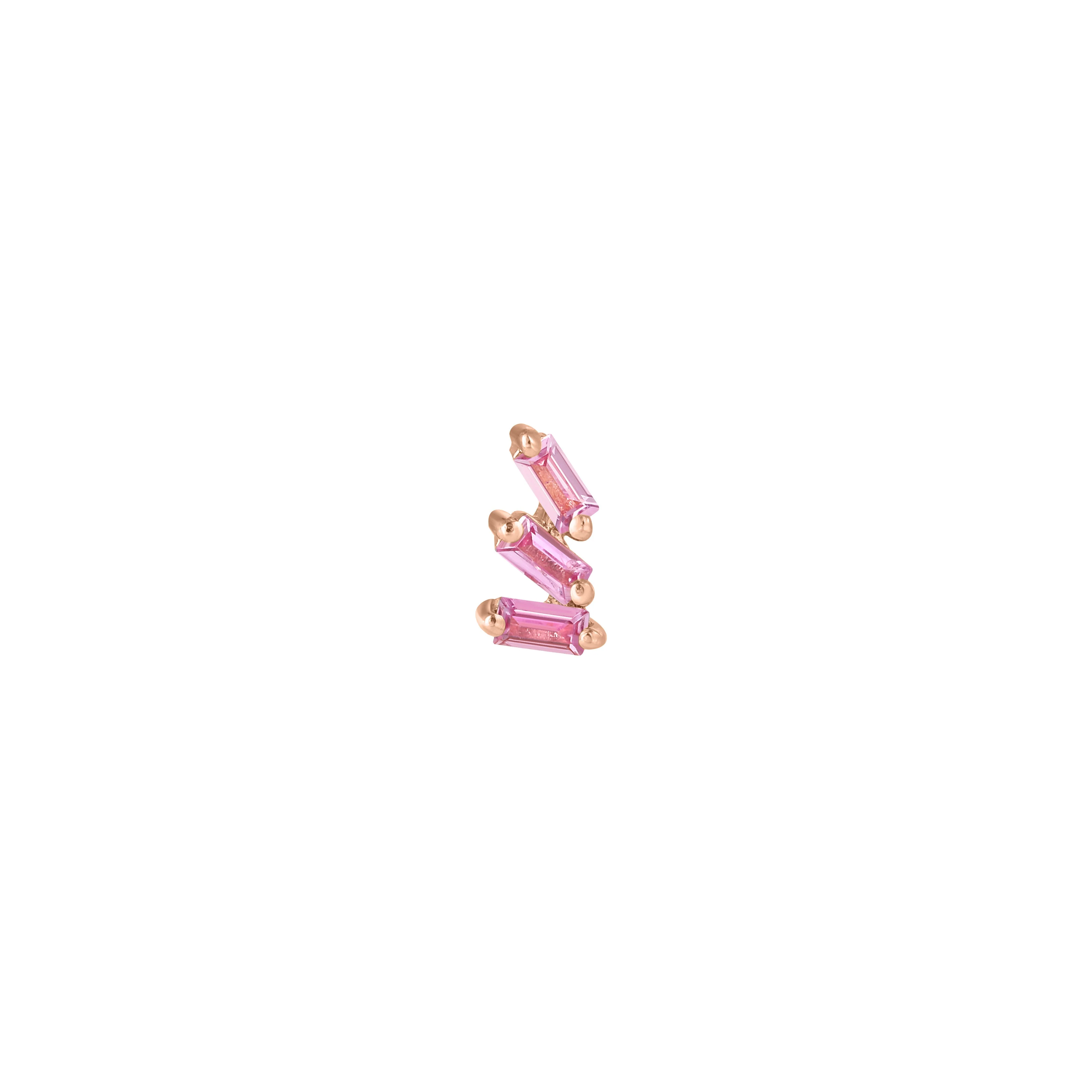 Staxx Threadless End with Pink Sapphire - Image 4