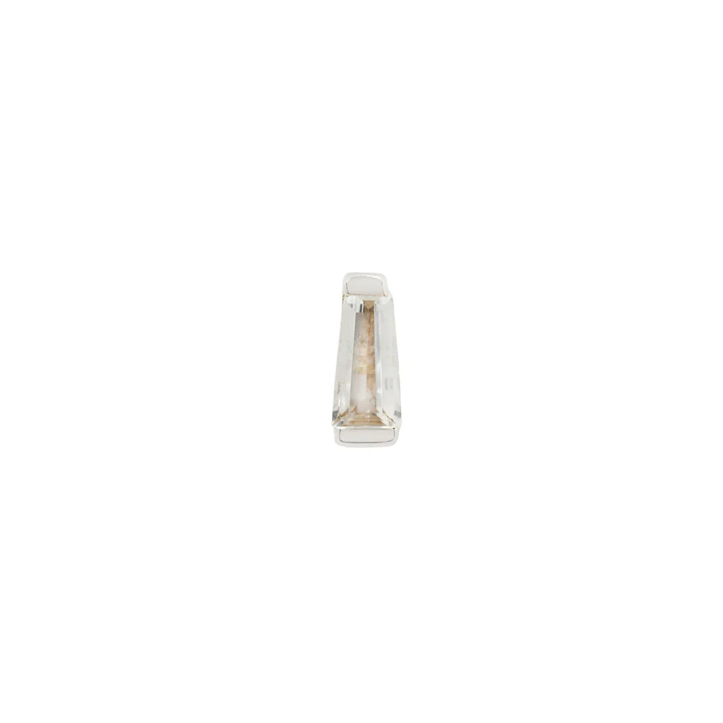 Tapered Baguette Threadless End with CZ - Image 4