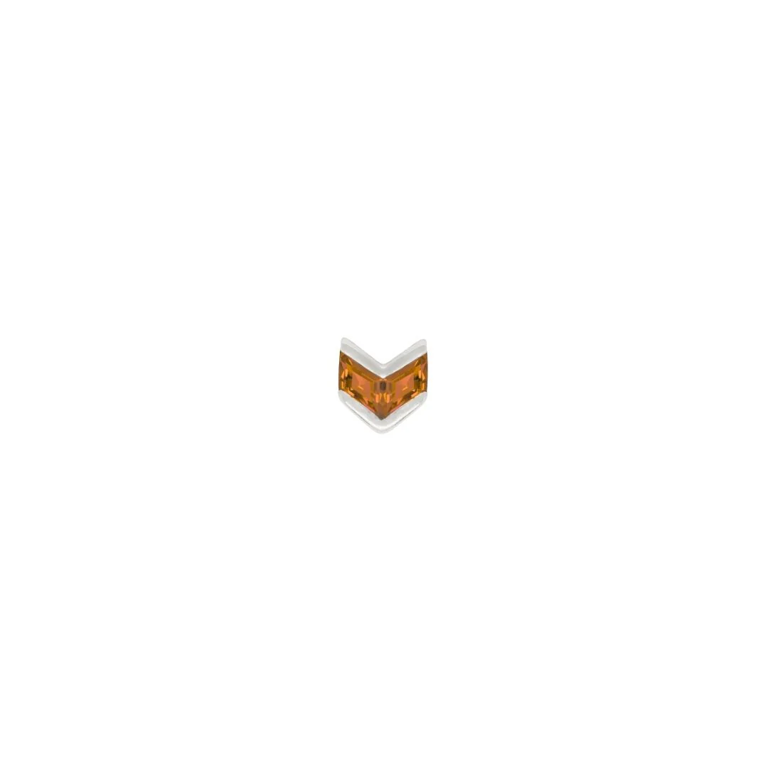 Vande Threadless End with Orange Garnet - Image 3