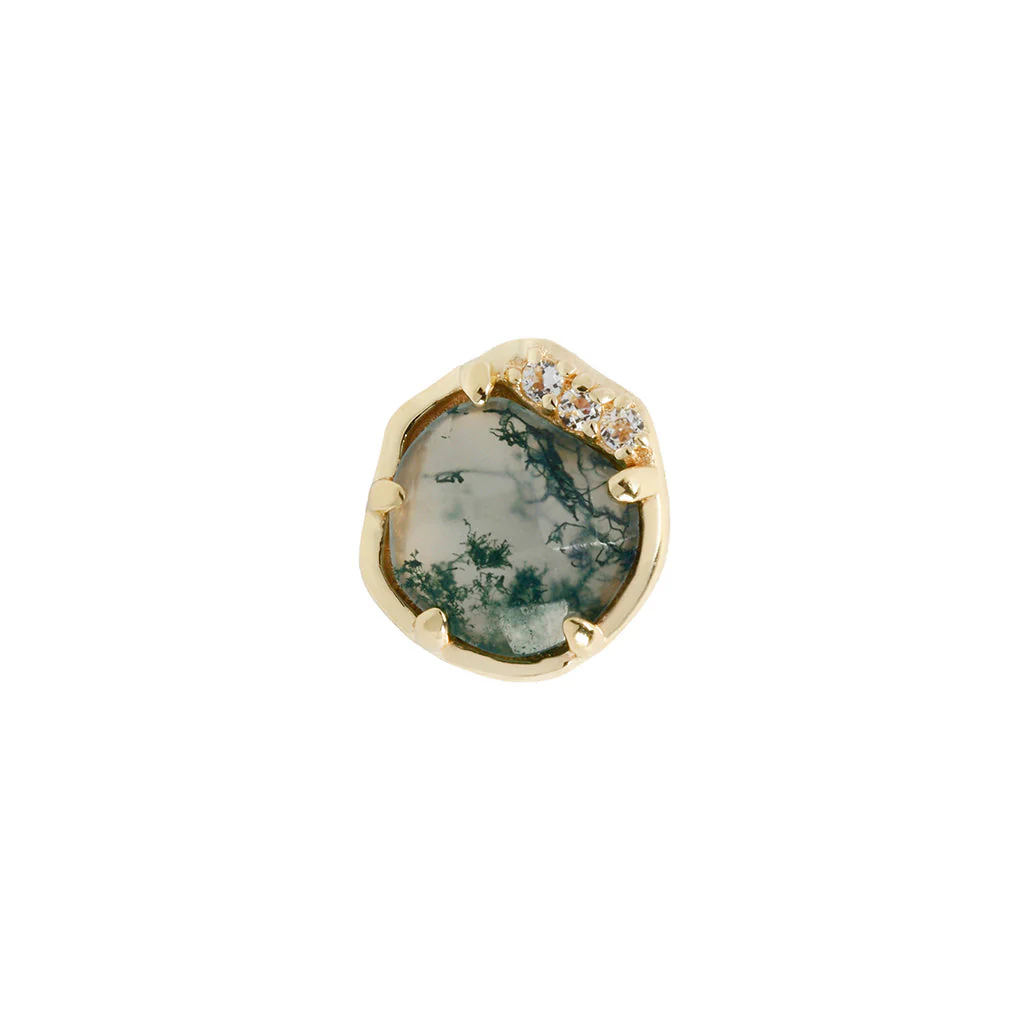 Vision Threadless End with Moss Agate - Image 4