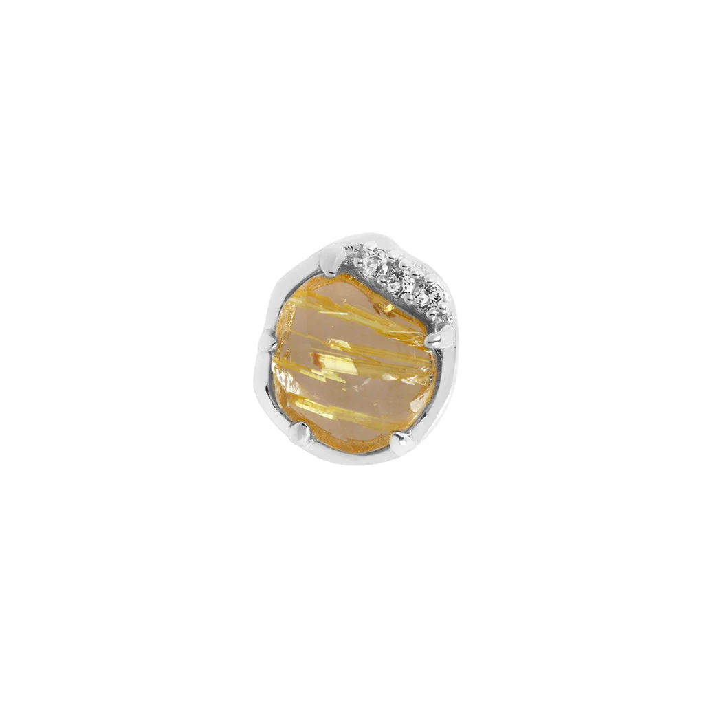 Vision Threadless End with Rutilated Quartz - Image 5