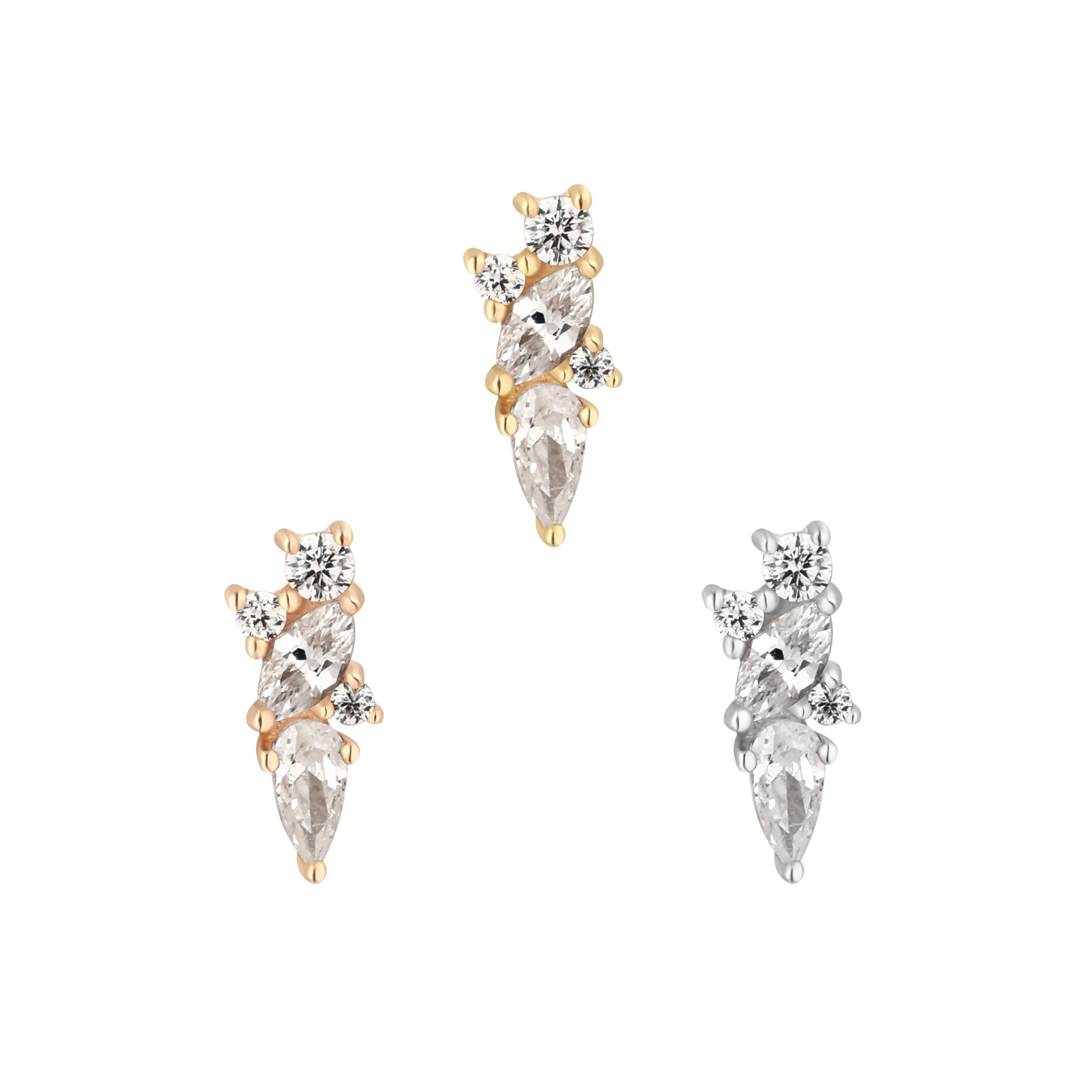 Visionary Threadless End with CZ