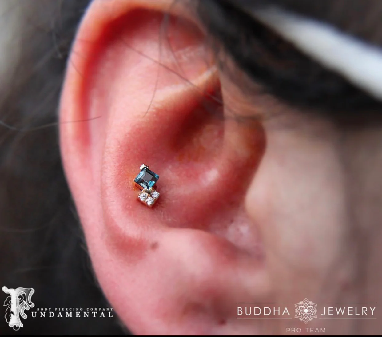 Vivienne Threadless End with London Blue Topaz - Image 3