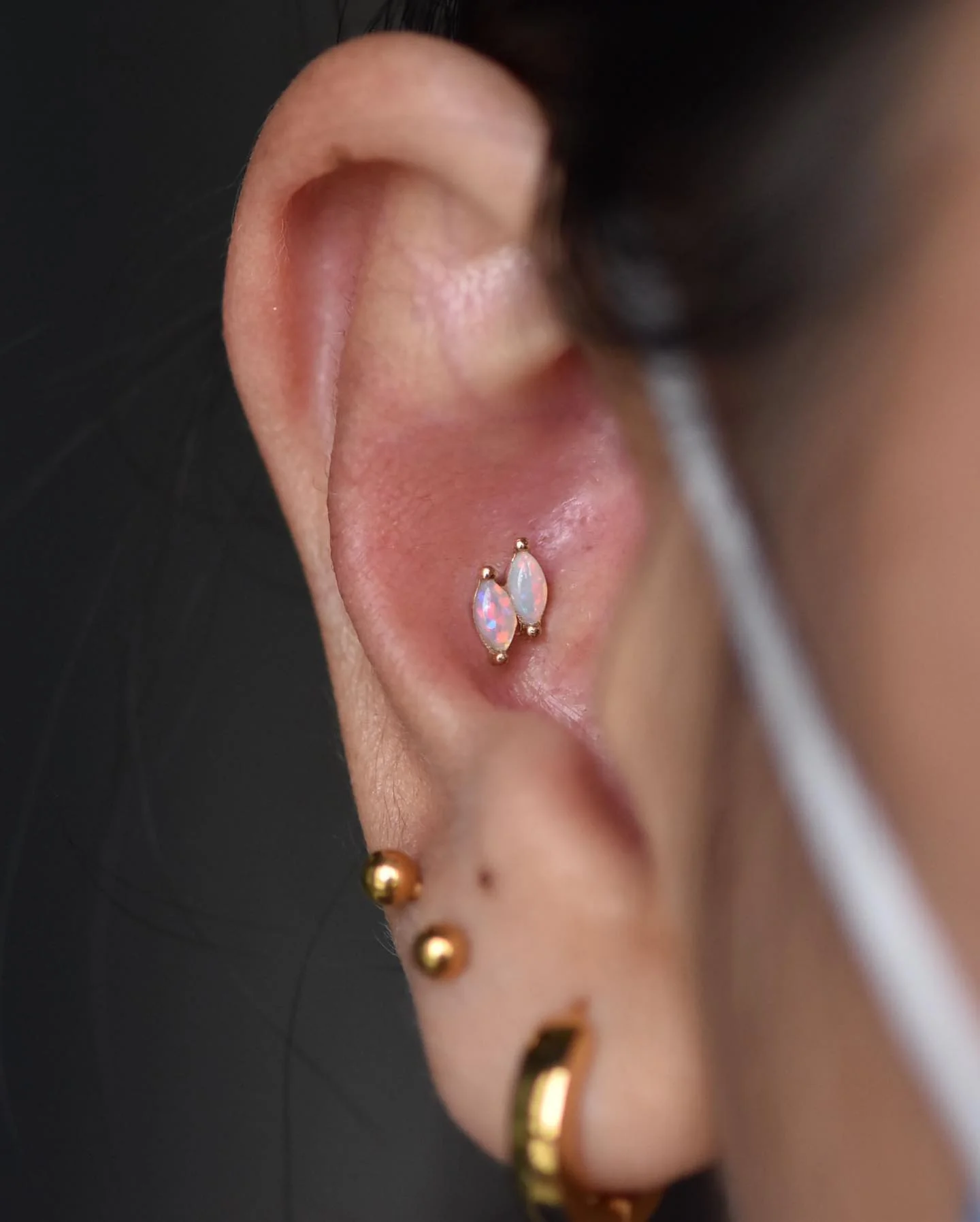 Zuri Double Threadless End with Opal - Image 3